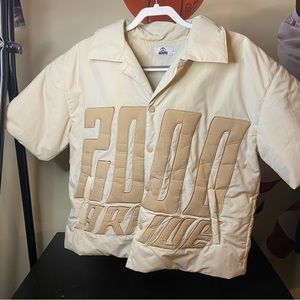 Arkive cream puffer button up